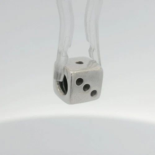PANDORA STERLING SILVER LUCKY DICE NUMBERS DOTS CUBE SQUARE CHARM 790116 (1 of 2)