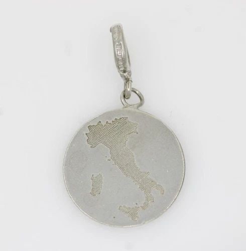 TEDORA STERLING SILVER 925 ITALY PENDANT 2.5 GRAMS: TEDORA STERLING SILVER 925 ITALY PENDANT 2.5 GRAMS Description Rare! Charriol Blanche Flamme Collection 18k White Gold Diamond Bangle Bracelet Item is in good condition. May show signs of wear and/or 