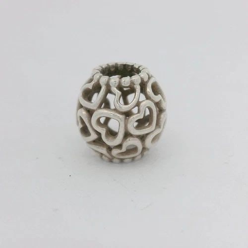 PANDORA STERLING SILVER OPENWORK HEARTS ALL OVER CHARM 790964 (1 of 2)