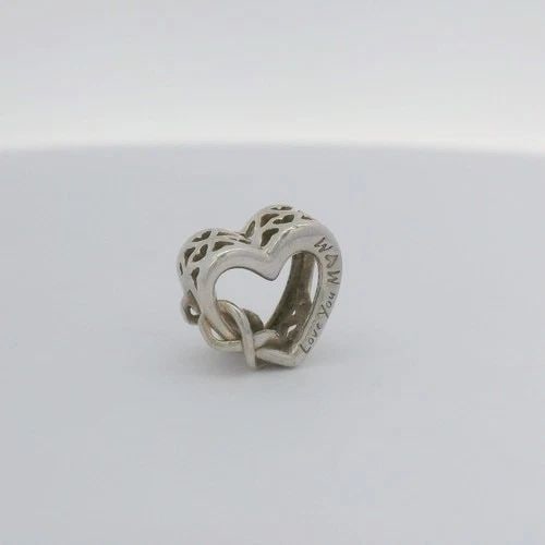 PANDORA STERLING SILVER LOVE YOU MOM INFINITY HEART CHARM 798825C00: PANDORA STERLING SILVER LOVE YOU MOM INFINITY HEART CHARM 798825C00 Description Pandora Sterling Silver Love You Mom Infinity Heart Charm 798825C00 Item is in good condition. May show signs of wear an