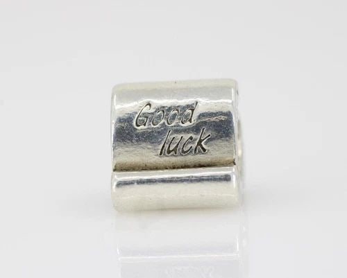 AUTHENTIC PANDORA STERLING SILVER GOOD LUCK SCROLL CHARM 790514 (1 of 2)