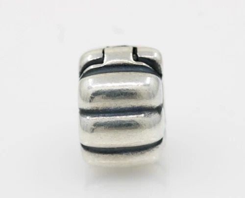 PANDORA STERLING SILVER RIBBED SPACER CHARM 790163 2 GRAMS (1 of 2)