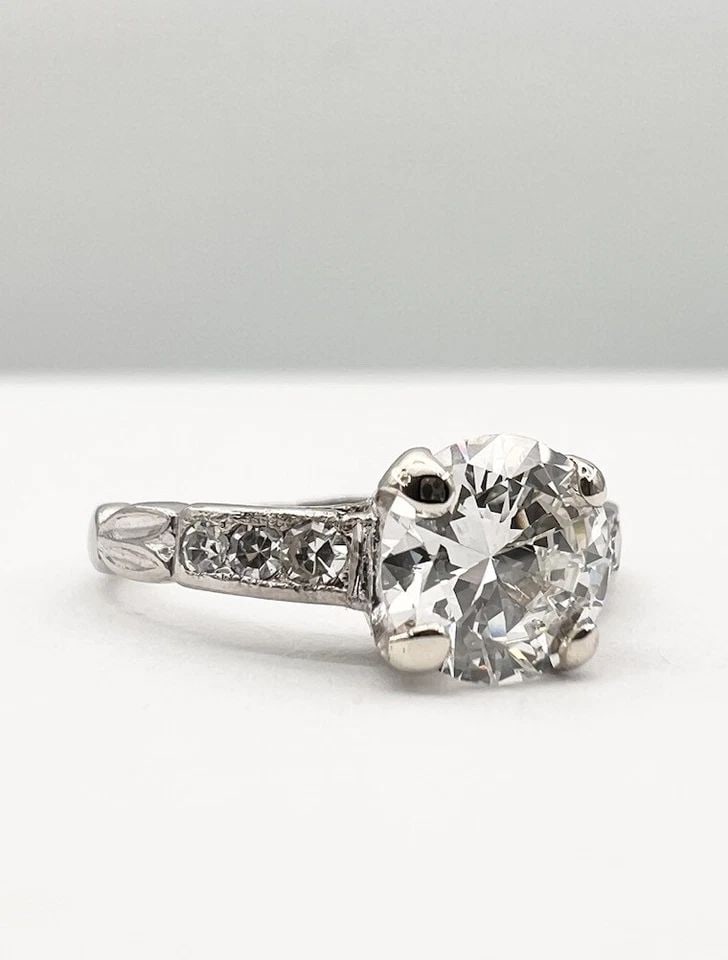 ANTIQUE ART DECO PLATINUM .75CT OLD CUT DIAMOND ENGAGEMENT SOLITAIRE RING: ANTIQUE ART DECO PLATINUM .75CT OLD CUT DIAMOND ENGAGEMENT SOLITAIRE RING ANTIQUE ART DECO PLATINUM .75ct OLD CUT DIAMOND ENGAGEMENT SOLITAIRE RING Size: 3.75- Can Be Sized Without Damaging Weight is 