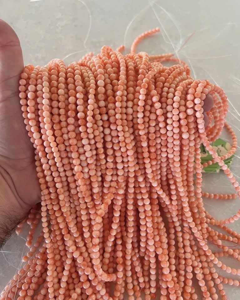 84 STRANDS -VINTAGE NATURAL ANGEL SKIN CORAL 4.5-5.5MM BEADS NECKLACE - 1,302.7G: 84 STRANDS -VINTAGE NATURAL ANGEL SKIN CORAL 4.5-5.5MM BEADS NECKLACE - 1,302.7G 84 SINGLE STRANDS - Vintage Natural Angel Skin Coral 4.5mm-5.5mm Beads Necklace - 1,302.7g Amaizng Natural Angel Skin C