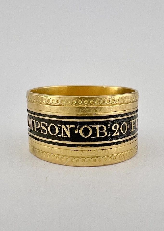 ANTIQUE 1819 GEORGIAN ENGLISH HALLMARKED 22K YELLOW GOLD ENGRAVED WIDE BAND RING: ANTIQUE 1819 GEORGIAN ENGLISH HALLMARKED 22K YELLOW GOLD ENGRAVED WIDE BAND RING Antique 1819 Georgian English Hallmarked 22K Yellow Gold Engraved Wide Band Ring Ring Size: 7 Weight is 5.0 Grams on my