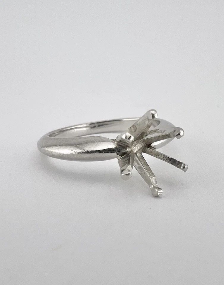 950 PLATINUM SEMI-MOUNT HOLDS 1.00CT DIAMOND ENGAGEMENT 6 PRONG RING MOUNTING: 950 PLATINUM SEMI-MOUNT HOLDS 1.00CT DIAMOND ENGAGEMENT 6 PRONG RING MOUNTING Antique 950 Platinum Semi-Mount Holds 1.00ct Diamond Engagement 6 Prong Ring Mounting Ring is a Engagement Ring Mounting W