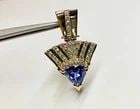 18K WHITE GOLD, DIAMOND & SAPPHIRE RING SIZE 6.5 LOOSE (1 of 2)