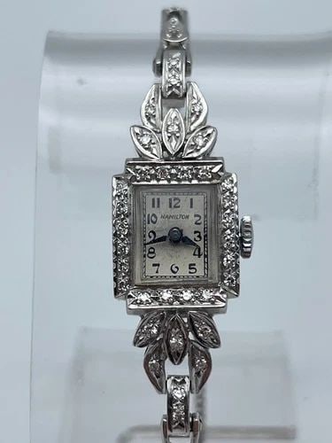 ALTAIR DIAMOND AND 14K WHITE GOLD LADIES WATCH SWISS MADE (1 of 2)
