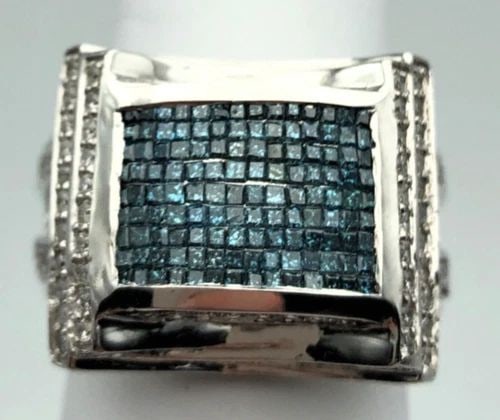 14KT WHITE GOLD & SMOKY TOPAZ RING SIZE 6.5 (1 of 2)