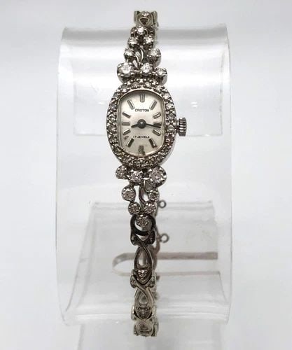 14K WHITE GOLD, YELLOW DIAMOND & CZ RING SIZE 7.5 (1 of 2)