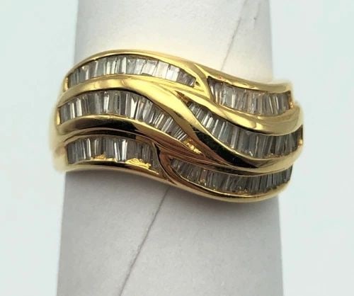 COLORLESS STONE LACE RING SIZE 7 (1 of 2)
