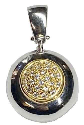STERLING SILVER HEART SHAPED BOX STYLE PENDANT LARGE (1 of 2)