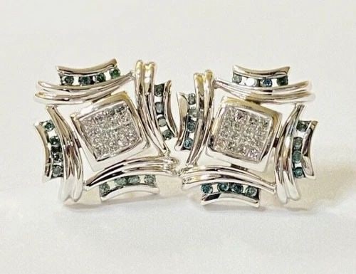 STERLING SILVER AND AMETHYST STATEMENT RING SIZE 5.75 (1 of 2)