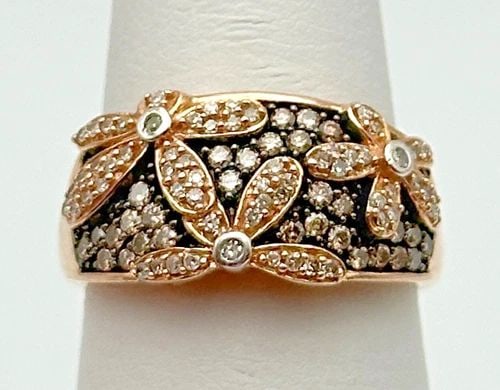 ROSSANA ITALY ENGRAVED AMBER SET - INCLUDES RING SIZE 9 & DROP EARRINGS (1 of 2)