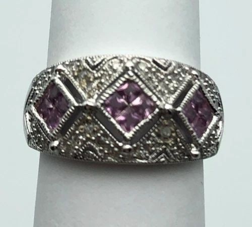 7" GOLD COLORED 925 BRACLET WITH COLORLESS STONES (1 of 2)