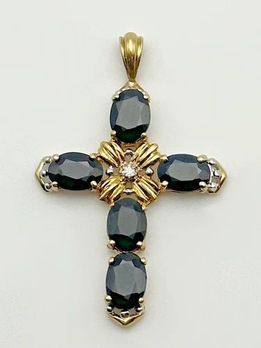 STERLING SILVER & BLACK ONYX PENDANT (1 of 2)