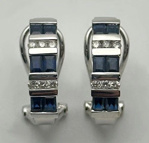 BRIGHTON MISSION SILVER OPEN SMALL CIRCLE SCROLLING DANGLING EARRINGS (1 of 2)