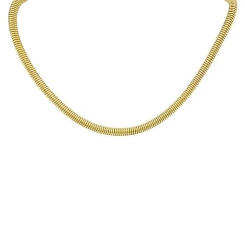 VINTAGE FRENCH 18K GOLD TUBOGAS COIL NECKLACE (1 of 2)