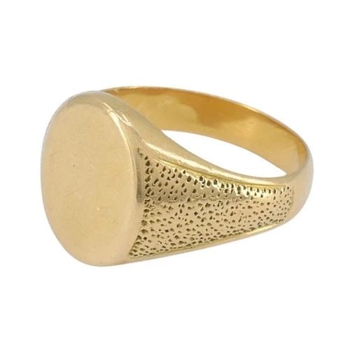 VINTAGE 18K GOLD UN-ENGRAVED SIGNET RING (1 of 2)