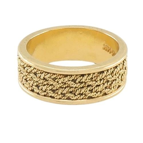 14K WOVEN GOLD RING VINTAGE BAND RING (1 of 2)