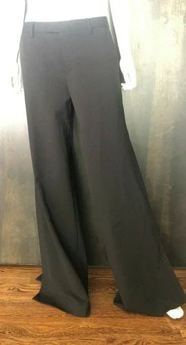NILI LOTAN BLACK STRAIGHT SPLIT PANTS BOTTOM (1 of 2)