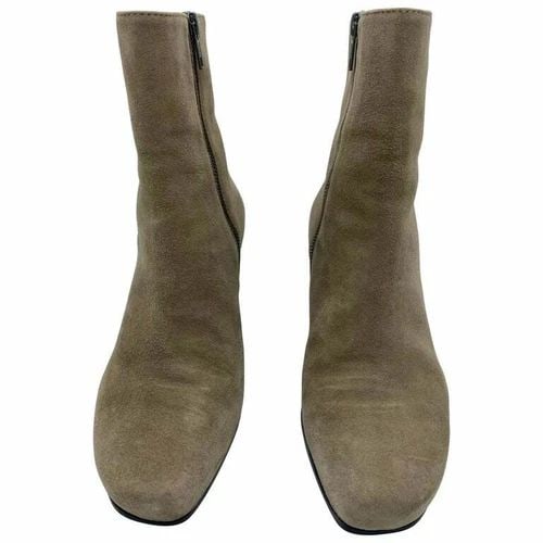 ANN DEMEULEMEESTER CAMOSCIO BROWN SUEDE ANKLE BOOTS, SIZE 38.5 (1 of 2)