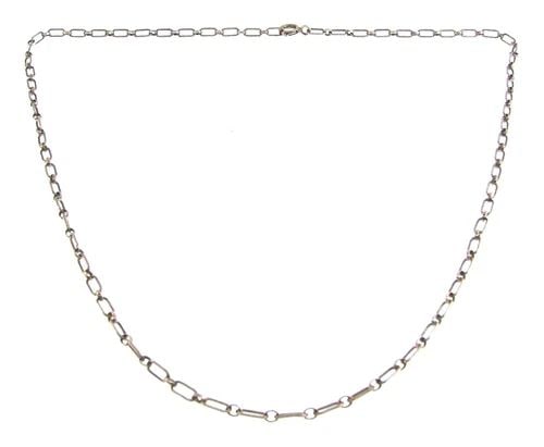 COOL STERLING SILVER LINK NECKLACE VINTAGE: COOL STERLING SILVER LINK NECKLACE VINTAGE Sterling Silver Link Necklace Vintage This is a must for a collector! The weight is 14.5 grams. The length is 16 inches. The width is 1/8 of an inch.