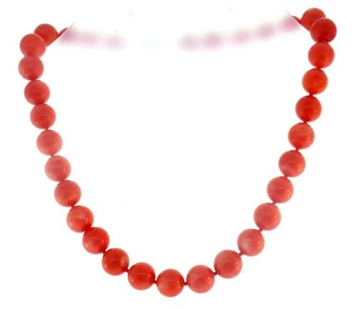 VINTAGE PEKIN GLASS BEADS SILVER CLASP NECKLACE (1 of 2)