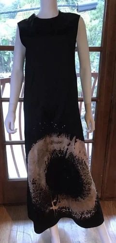 NATASHA IRRATIONALLY BLACK COTTON SLIP DRESS SIZE SMALL (1 of 2)