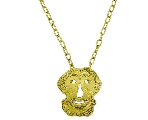 22K GOLD JEAN MAHIE FIGURAL PENDANT NECKLACE (1 of 2)