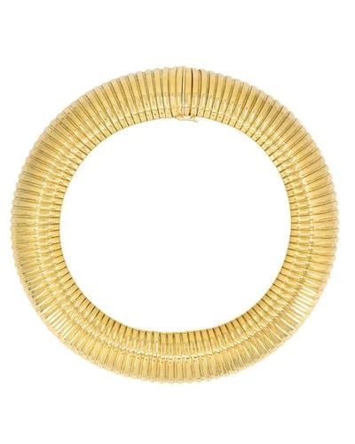 VINTAGE TUBOGAS NECKLACE 14K GOLD ITALIAN COLLAR NECKLACE: VINTAGE TUBOGAS NECKLACE 14K GOLD ITALIAN COLLAR NECKLACE NS UATOO Vintage Tubogas Necklace 14k Gold Italian Collar Necklace A spectacular 14k gold necklace featuring the iconic Italian tubogas design