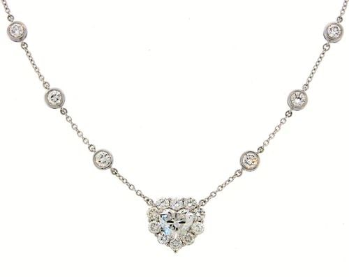 2.14-CT HEART CUT DIAMOND D VS2 GIA WHITE GOLD PENDANT NECKLACE DAZZLING 5.64CTS: 2.14-CT HEART CUT DIAMOND D VS2 GIA WHITE GOLD PENDANT NECKLACE DAZZLING 5.64CTS 310.860.9991 VK UNOOO 2.14-c