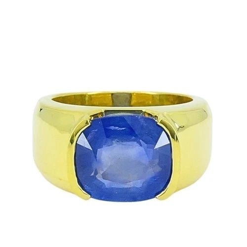 BURMA NATURAL SAPPHIRE 18K GOLD RING GIA REPORT: BURMA NATURAL SAPPHIRE 18K GOLD RING GIA REPORT DESIGNER Unknown CIRCA 2000s MATERIALS 18k Gold GEMSTONE Sapphire - 6.99 cts WEIGHT 15.5 Grams MEASUREMENT Band - 3/8" to 3/16"; Sapphire - 11.69 x 10.1