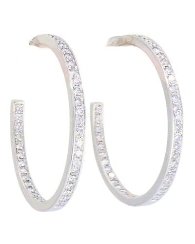 VINTAGE CARTIER HOOP EARRINGS 18K GOLD DIAMOND EARRINGS: VINTAGE CARTIER HOOP EARRINGS 18K GOLD DIAMOND EARRINGS NS JUGTO Vintage Cartier Hoop Earrings 18k Gold Diamond Earrings A pair of vintage Cartier hoop earrings, crafted in 18k white gold. The earring