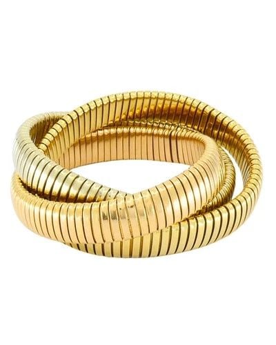 VINTAGE CARLO WEINGRILL TUBOGAS BRACELETS 18K TRI COLOR GOLD (1 of 2)