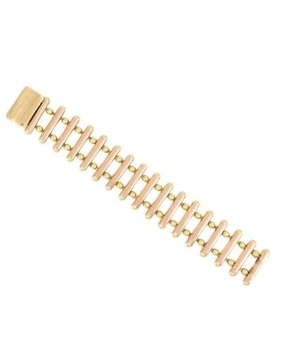 CARTIER RETRO 14K GOLD BRACELET YELLOW AND ROSE GOLD: CARTIER RETRO 14K GOLD BRACELET YELLOW AND ROSE GOLD NS ETOO Cartier Retro 14k Gold Bracelet Yellow and Rose Gold A Cartier retro bracelet made of 14k yellow and rose gold. The bracelet features a fle