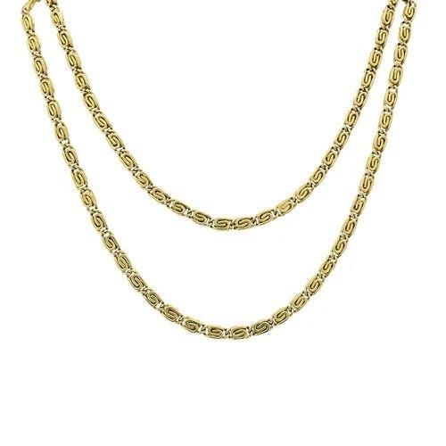 VINTAGE 18K GOLD S-LINK CHAIN NECKLACE (1 of 2)