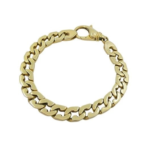 VINTAGE ITALIAN 14K GOLD CURB-LINK CHAIN BRACELET: VINTAGE ITALIAN 14K GOLD CURB-LINK CHAIN BRACELET ES TOOO Product details: MATERIALS: 14k Gold WEIGHT: 42.4 Grams MEASUREMENTS: 5/16" x 8" HALLMARKS: 14K, Italy ITEM DETAILS: Vintage Italian 14K Gold 