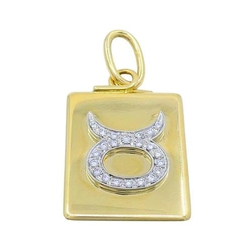 POMELLATO 18K GOLD DIAMOND TAURUS ZODIAC PENDANT (1 of 2)
