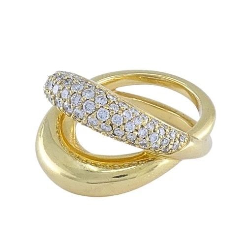 MAUBOUSSIN PARIS 18K GOLD PAVÉ DIAMOND RING (1 of 2)