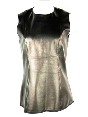 THE ROW BLACK LAMBSKIN LEATHER SLEEVELESS TOP SIZE 8: THE ROW BLACK LAMBSKIN LEATHER SLEEVELESS TOP SIZE 8 THE ROW BLACK LAMBSKIN LEATHER SLEEVELESS TOP SIZE 8 THE ROW Black Lambskin Leather Sleeveless Top Size 8 Product details: Size 8 Black lambskin le