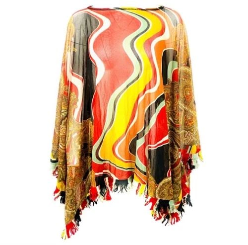 VINTAGE JEAN PAUL GAULTTER MULTICOLOR MESH PONCHO COVER UP TOP SIZE M: VINTAGE JEAN PAUL GAULTTER MULTICOLOR MESH PONCHO COVER UP TOP SIZE M VINTAGE JEAN PAUL GAULTTER MULTICOLOR MESH PONCHO COVER UP TOP SIZE M Featuring multicolor and abstract pattern Mesh, see through 