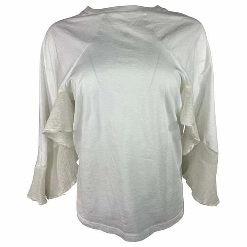 CHLOE WHITE COTTON TOP BLOUSE, SIZE MEDIUM (1 of 2)