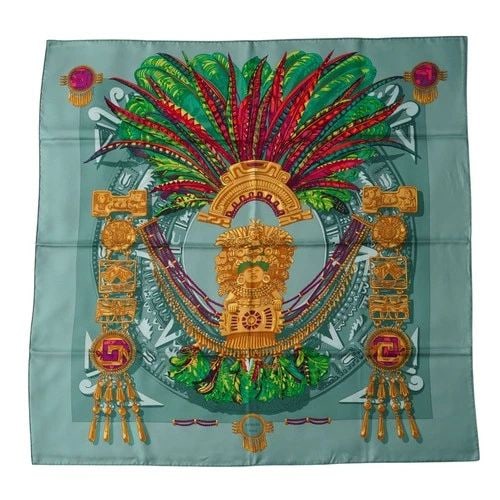 HERMÈS PARIS 'MEXIQUE' SILK SCARF BY CATY LATHAM (1 of 2)