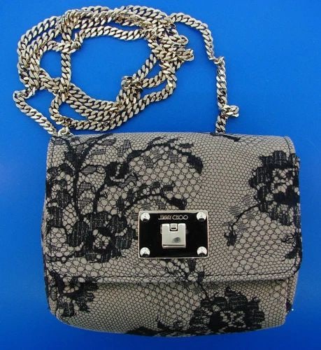 CHIC JIMMY CHOO MINI LACE BAG WITH DUSTBAG: CHIC JIMMY CHOO MINI LACE BAG WITH DUSTBAG . Our telephone number is 310 860 9991. EXCITING NEWS. Now we are offering FREE Domestic shipping with full insurance coverage. International buyers are resp