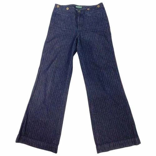 LAUREN JEANS COMPANY RALPH LAUREN DARK BLUE STRAIGHT JEANS, SIZE 4 (1 of 2)