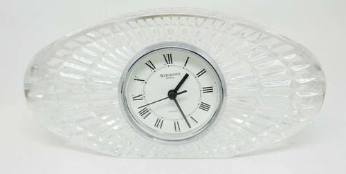 COLLECTIBLE JAPAN WATERFORD CRYSTAL QUARTZ DESK SHELF CLOCK (1 of 2)