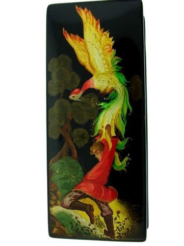 VINTAGE HANDPAINTED RUSSIAN MADE IN USSR WOODEN DECORATIVE BOX (1 of 2)
