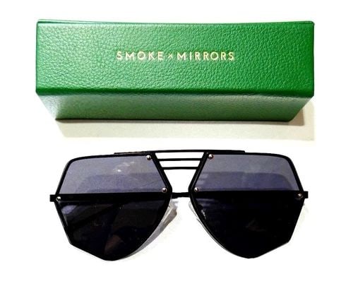SMOKE AND MIRRORS BLACK SUNGLASSES W/CASE (1 of 2)