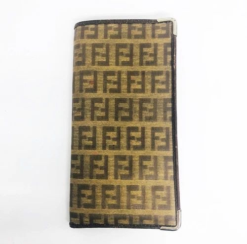 VINTAGE FENDI BROWN DOUBLE F CANVAS POCKET PAL DIARY PLANNER 2015 NOTE PAD RARE (1 of 2)